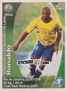 Sticker Ronaldo - Mundial Alemania 2006. Ediciòn Extraordinaria - Navarrete