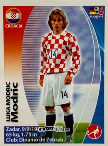 Sticker Luka Modric - Mundial Alemania 2006. Ediciòn Extraordinaria n. 350 - Navarrete