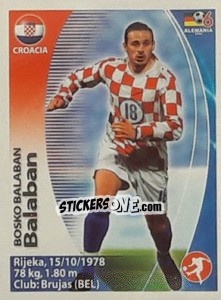 Sticker Bosko Balaban - Mundial Alemania 2006. Ediciòn Extraordinaria - Navarrete