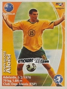 Sticker John Aloisi - Mundial Alemania 2006. Ediciòn Extraordinaria - Navarrete