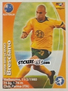 Sticker Mark Bresciano - Mundial Alemania 2006. Ediciòn Extraordinaria n. 372 - Navarrete
