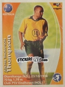 Sticker Archie Thompson - Mundial Alemania 2006. Ediciòn Extraordinaria n. 374 - Navarrete