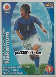 Sticker Shunsuke Nakamura - Mundial Alemania 2006. Ediciòn Extraordinaria n. 389 - Navarrete