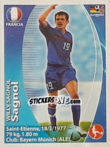 Sticker Willy Sagnol - Mundial Alemania 2006. Ediciòn Extraordinaria - Navarrete