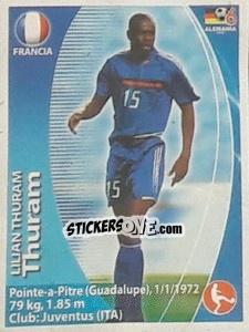 Sticker Lilian Thuram - Mundial Alemania 2006. Ediciòn Extraordinaria - Navarrete