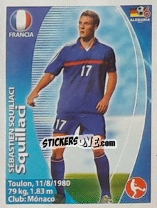 Sticker Sebastien Squillaci - Mundial Alemania 2006. Ediciòn Extraordinaria - Navarrete