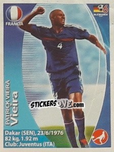 Figurina Patrick Vieira - Mundial Alemania 2006. Ediciòn Extraordinaria - Navarrete