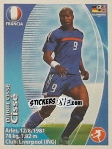 Cromo Djibril Cissé - Mundial Alemania 2006. Ediciòn Extraordinaria - Navarrete