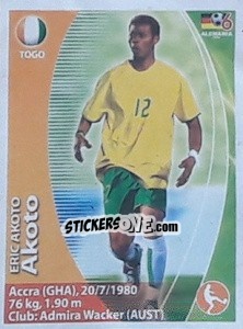 Figurina Eric Akoto - Mundial Alemania 2006. Ediciòn Extraordinaria - Navarrete