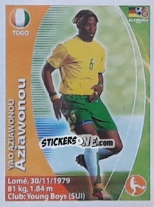 Cromo Yao Aziawonou - Mundial Alemania 2006. Ediciòn Extraordinaria - Navarrete