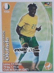 Cromo Adekambi Olufade - Mundial Alemania 2006. Ediciòn Extraordinaria - Navarrete