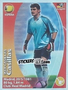 Sticker Iker Casillas - Mundial Alemania 2006. Ediciòn Extraordinaria - Navarrete