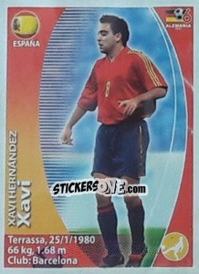 Sticker Xavi Hernández - Mundial Alemania 2006. Ediciòn Extraordinaria - Navarrete