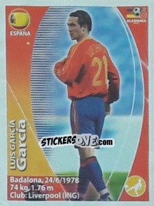Sticker Luis García - Mundial Alemania 2006. Ediciòn Extraordinaria - Navarrete
