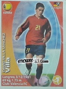 Sticker David Villa - Mundial Alemania 2006. Ediciòn Extraordinaria - Navarrete