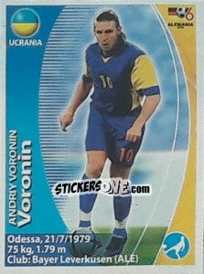 Figurina Andriy Voronin - Mundial Alemania 2006. Ediciòn Extraordinaria - Navarrete