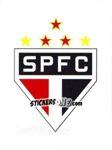 Cromo Escudo do São Paulo - Campeonato Brasileiro 2008 - Panini