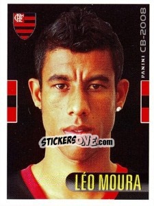 Cromo Leó Moura - Campeonato Brasileiro 2008 - Panini