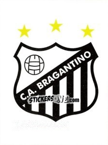 Cromo Escudo do Bragantino - Campeonato Brasileiro 2008 - Panini