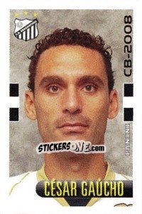 Sticker Cesar Gaucho - Campeonato Brasileiro 2008 - Panini