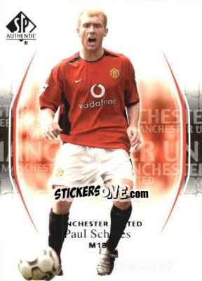Sticker Paul Scholes - Manchester United SP Authentic 2004 n. 18 - Upper Deck
