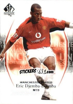 Figurina Eric Djemba-Djemba - Manchester United SP Authentic 2004 n. 19 - Upper Deck