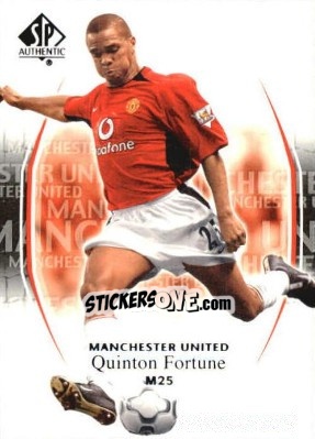 Figurina Quinton Fortune - Manchester United SP Authentic 2004 n. 25 - Upper Deck