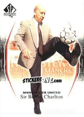 Sticker Bobby Charlton - Manchester United SP Authentic 2004 n. 39 - Upper Deck
