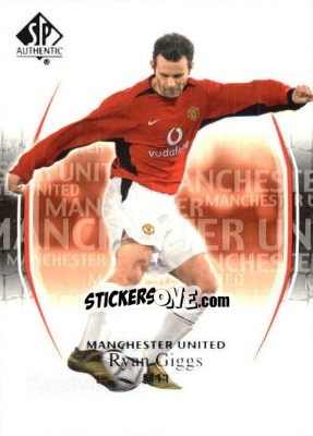 Sticker Ryan Giggs - Manchester United SP Authentic 2004 n. 41 - Upper Deck