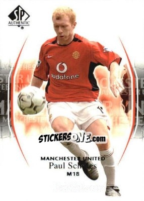 Sticker Paul Scholes - Manchester United SP Authentic 2004 n. 48 - Upper Deck