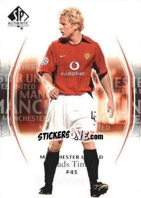 Sticker Mads Timm - Manchester United SP Authentic 2004 - Upper Deck