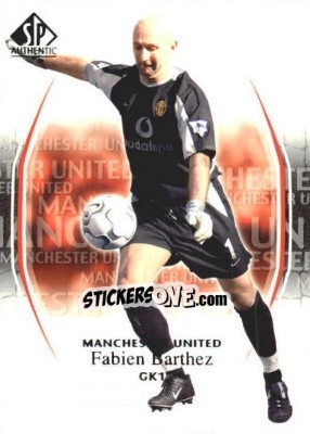 Cromo Fabien Barthez - Manchester United SP Authentic 2004 - Upper Deck