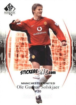 Sticker Ole Gunnar Solskjaer - Manchester United SP Authentic 2004 n. 80 - Upper Deck