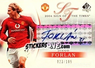 Sticker Diego Forlan - Manchester United SP Authentic 2004 - Upper Deck