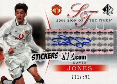 Sticker David Jones - Manchester United SP Authentic 2004 - Upper Deck