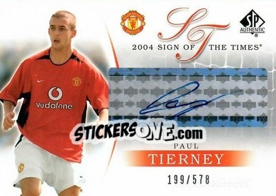 Sticker Paul Tierney - Manchester United SP Authentic 2004 n. A-PT - Upper Deck