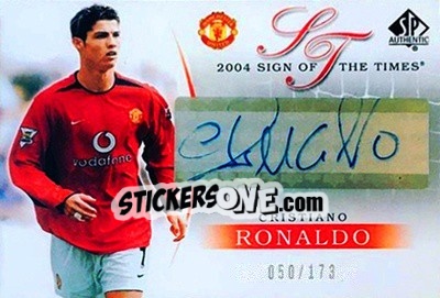 Sticker Cristiano Ronaldo - Manchester United SP Authentic 2004 n. A-R - Upper Deck
