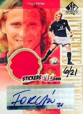 Cromo Diego Forlan - Manchester United SP Authentic 2004 - Upper Deck