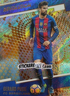 Sticker Gerard Pique - Revolution Soccer 2017 n. 186 - Panini