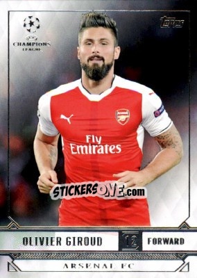 Sticker Olivier Giroud - UEFA Champions League Showcase 2016-2017 n. 2 - Topps