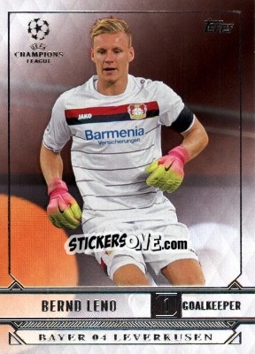 Sticker Bernd Leno - UEFA Champions League Showcase 2016-2017 n. 15 - Topps