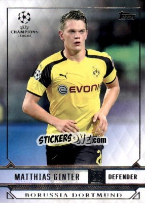 Sticker Matthias Ginter - UEFA Champions League Showcase 2016-2017 n. 29 - Topps