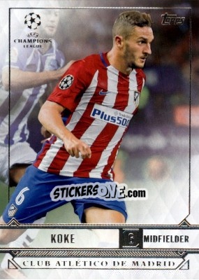 Sticker Koke - UEFA Champions League Showcase 2016-2017 n. 40 - Topps