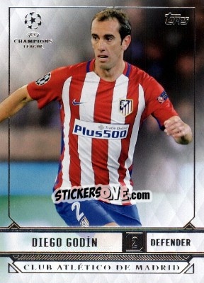 Sticker Diego Godin - UEFA Champions League Showcase 2016-2017 n. 41 - Topps