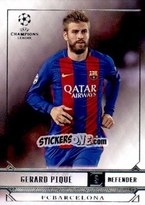 Sticker Gerard Pique - UEFA Champions League Showcase 2016-2017 n. 52 - Topps
