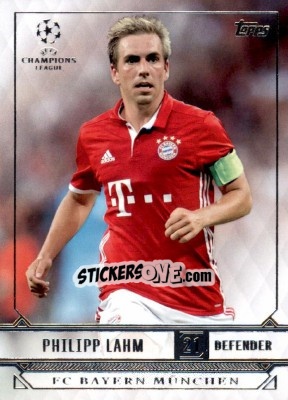 Sticker Philipp Lahm - UEFA Champions League Showcase 2016-2017 n. 65 - Topps