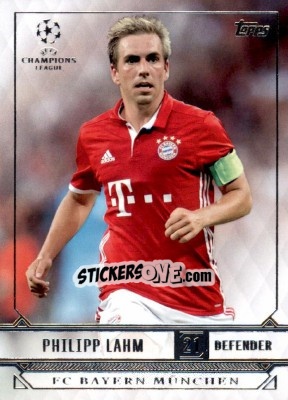 Sticker Philipp Lahm - UEFA Champions League Showcase 2016-2017 - Topps