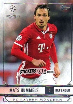 Sticker Mats Hummels - UEFA Champions League Showcase 2016-2017 n. 68 - Topps