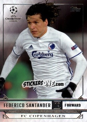 Sticker Federico Santander - UEFA Champions League Showcase 2016-2017 n. 69 - Topps