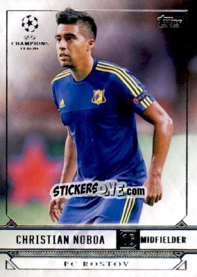 Sticker Christian Noboa - UEFA Champions League Showcase 2016-2017 n. 91 - Topps